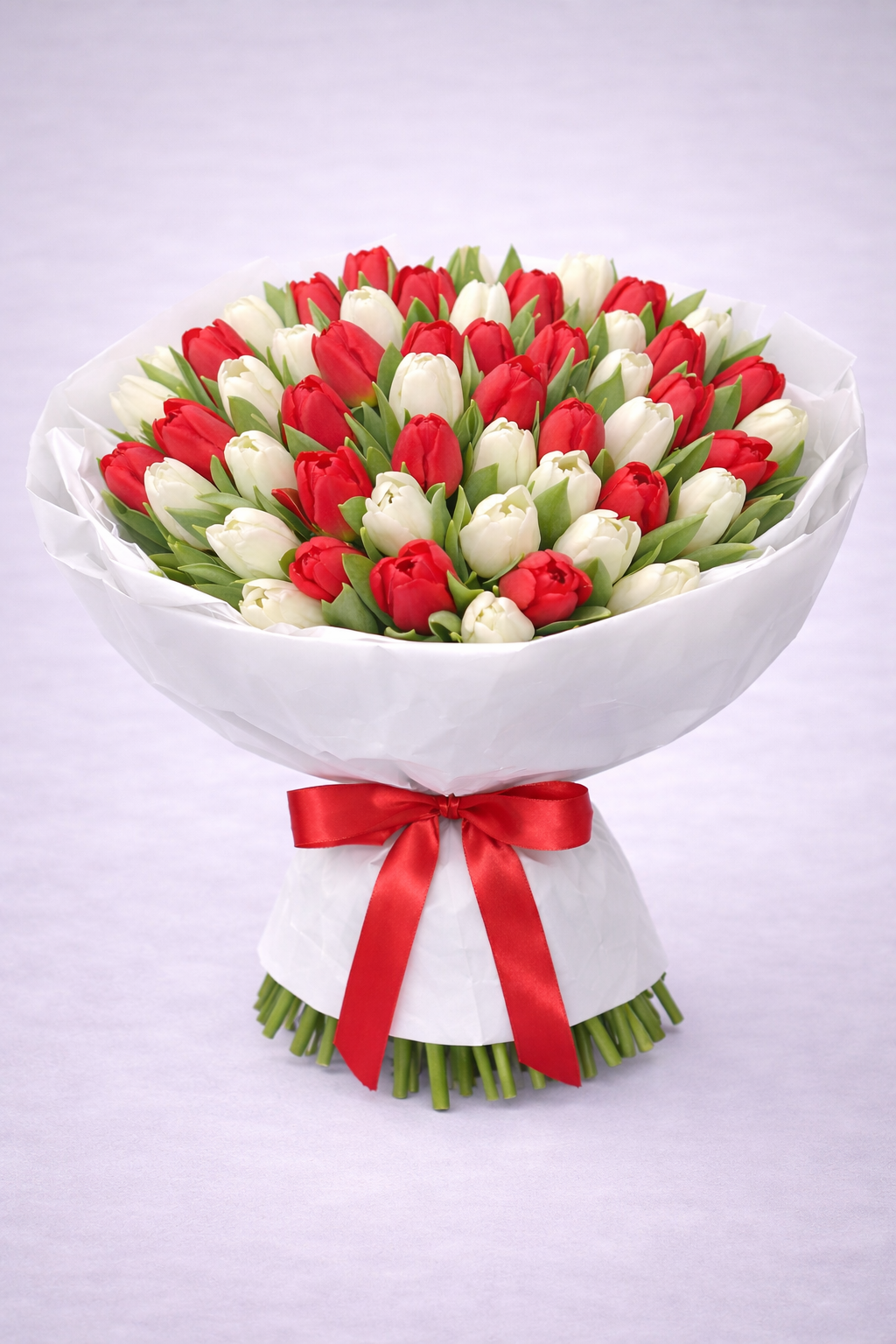 Lova Red & White Tulips